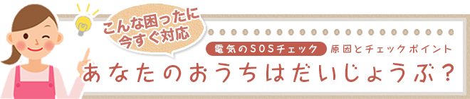 電気のSOSチェック～原因とチェックポイント