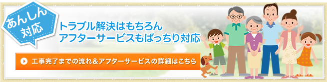 安心対応！工事完了までの流れ